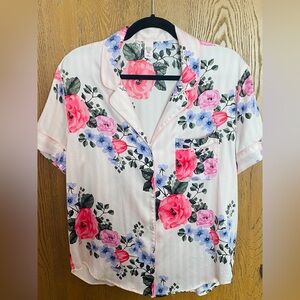 Victoria’s Secret Floral Button-Up Pajama Shirt